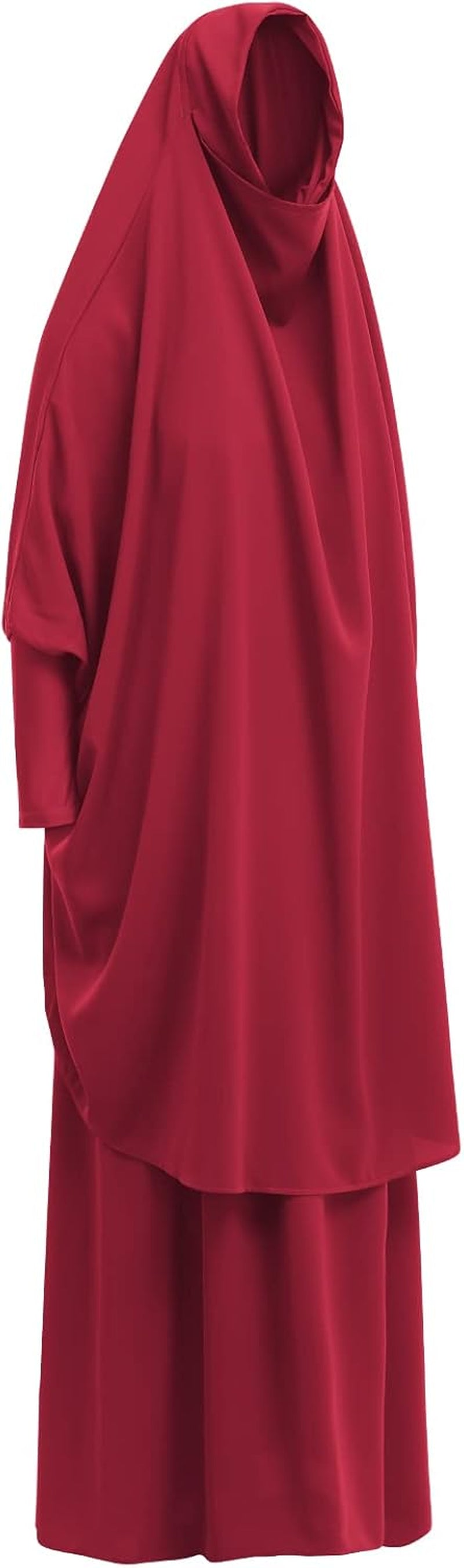 Prayer Clothes for Muslim Women Islamic Abaya Suit Maxi Skirt + Khimar Hijab 2Pcss Burka Jilbab Kaftan