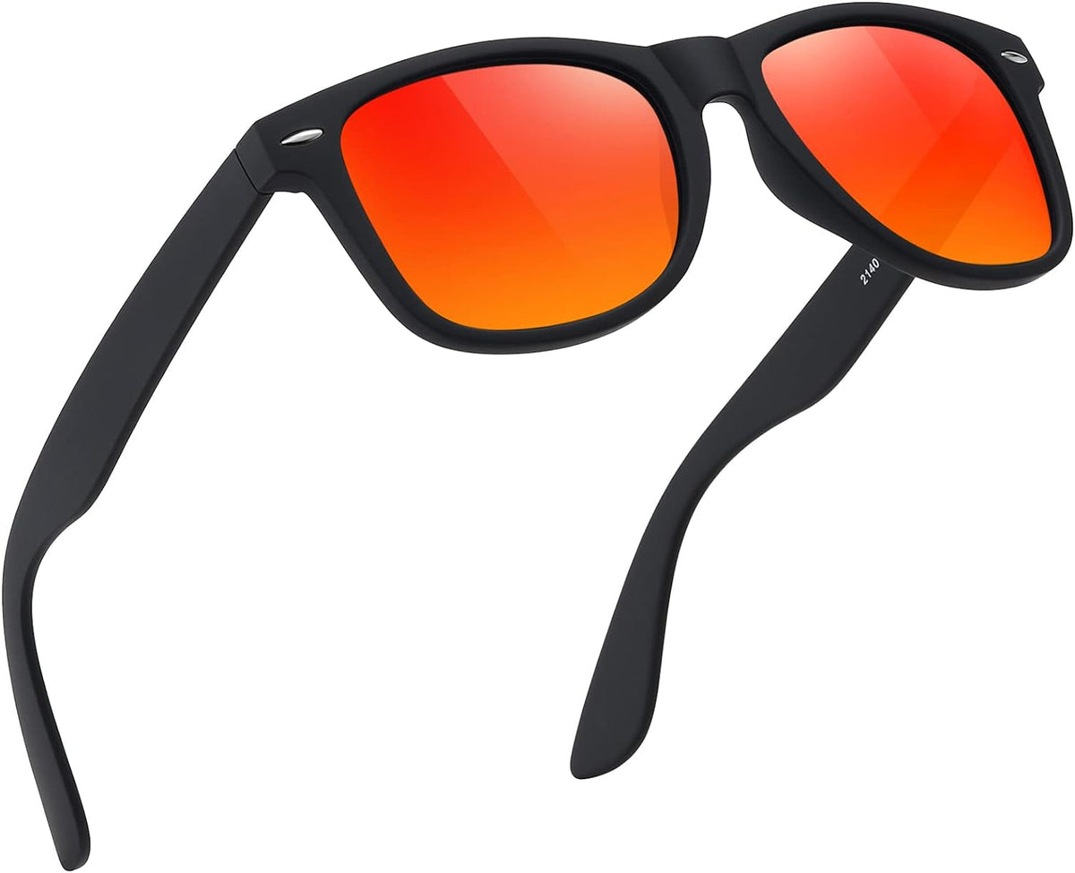 Sunglasses Men Polarized Sunglasses for Mens and Womens,Black Retro Sun Glasses Driving Fishing UV Protection