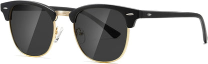 Polarized Sunglasses For Women And Men Semi Rimless Frame Retro Sun Glasses AE0369