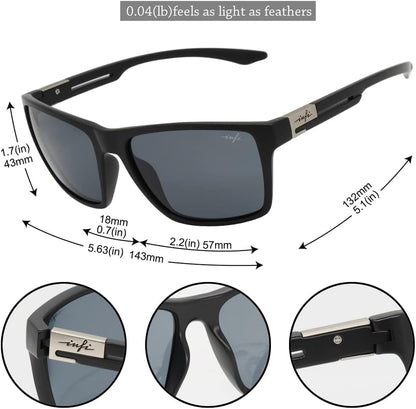 Fishing Polarized Sunglasses for Men Driving Running Golf Sports Glasses Square UV Protection Designer Style Unisex