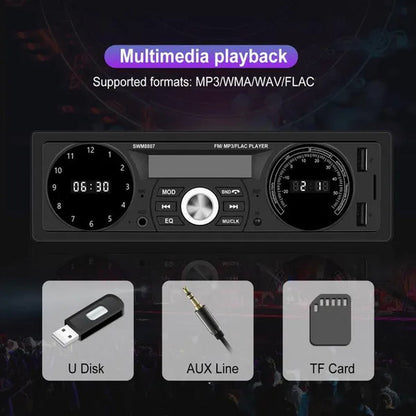 1DIN In-Dash Carradios Stereo Remote Control Digital Bluetooth Audio Music Stereo 12V Car Radio MP3 Player
