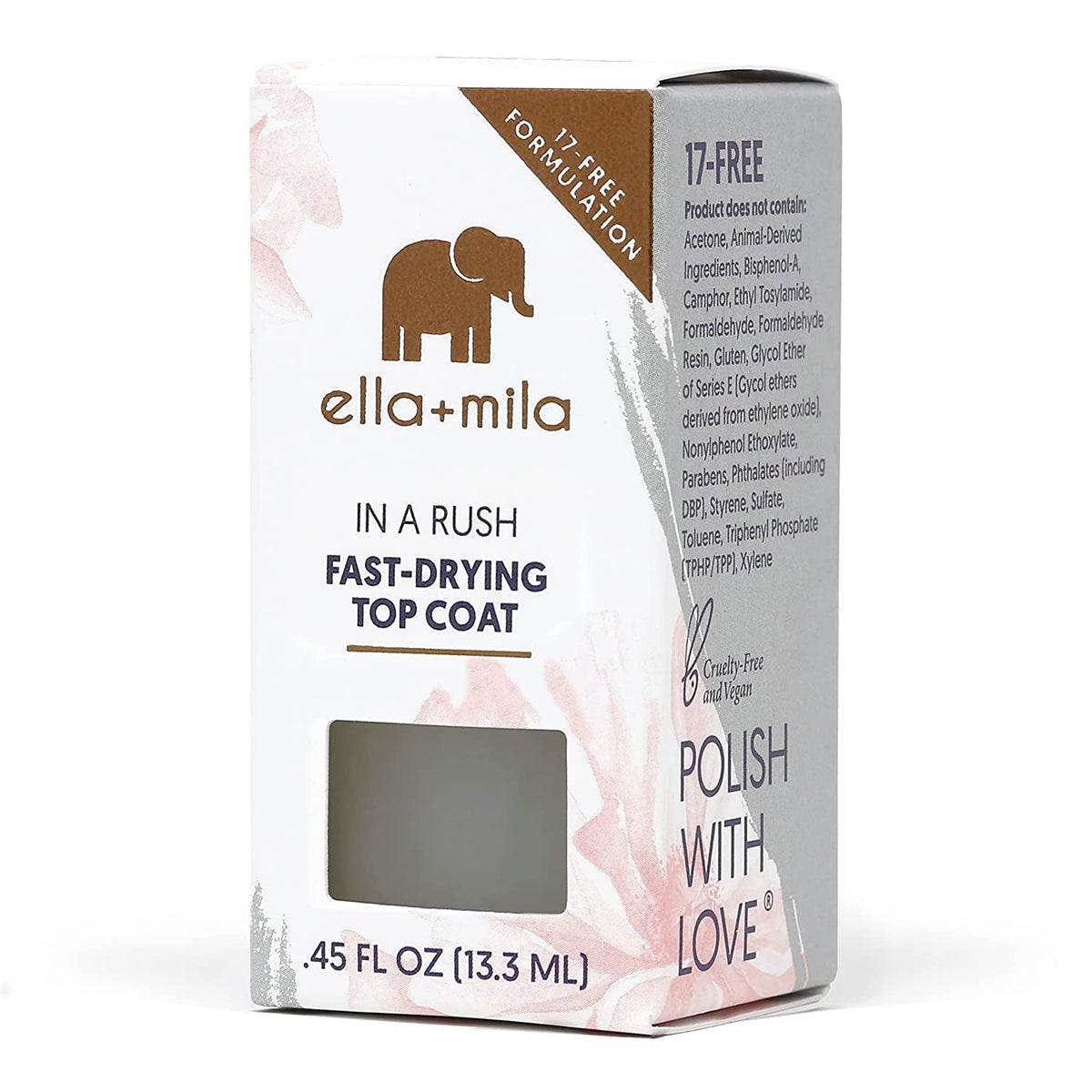 "In a Rush Quick Dry Nail Polish - Fast Drying Top Coat Nail Polish with High Glossy Shine - Clear Nail Polish (0.45 fl oz)