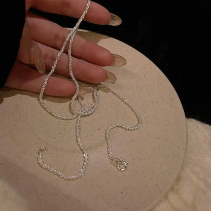 Women's Necklace Men's 16"-30" 3mm Shiny Ice Chain Necklace Chain Wedding Engagement Couple Jewelry