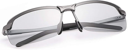 Polarized Photochromic Driving Z87 Sunglasses for Men Women Day and Night Safety Glasses