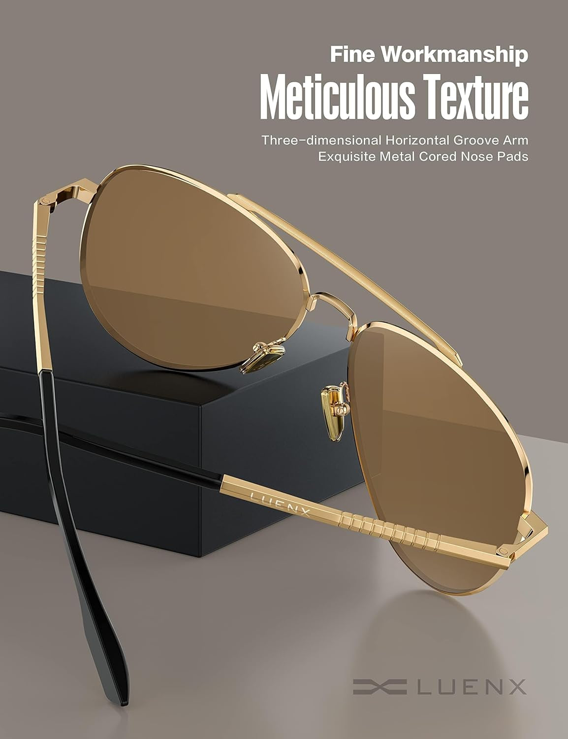 Aviator Sunglasses for Men Women Polarized Driving Classic Shades - UV 400 Protection with Accessories 60MM