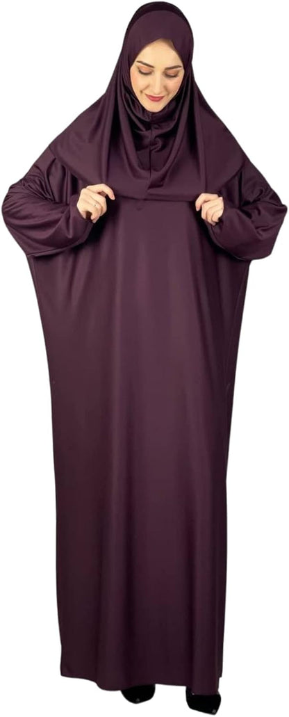 Women Prayer Clothes with Hijab Muslim Outfits Long Robe Abaya Turkish Islamic Dresses Dubai Kaftan with Rosary