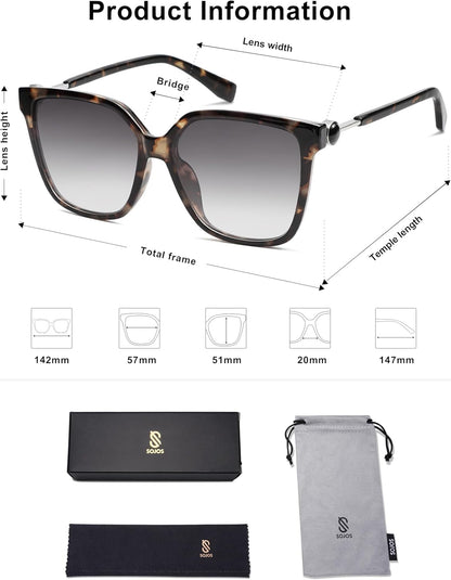 Fashion Square Sunglasses for Women Trendy UV Protection Lens Womens Sunnies Sunglasses SJ2196