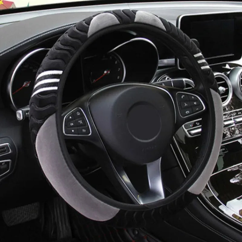 Cute Cartoon Ears Cat Steering Wheel Universal Car Shape Steering Wheel Grip Cover Car Decoration