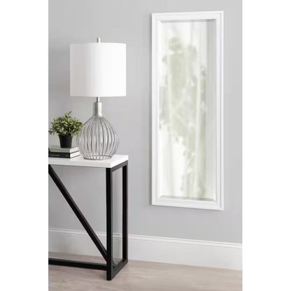 Large Rectangle White Beveled Glass Full-Length Classic Mirror (51.5 In. H X 19.5 In. W)