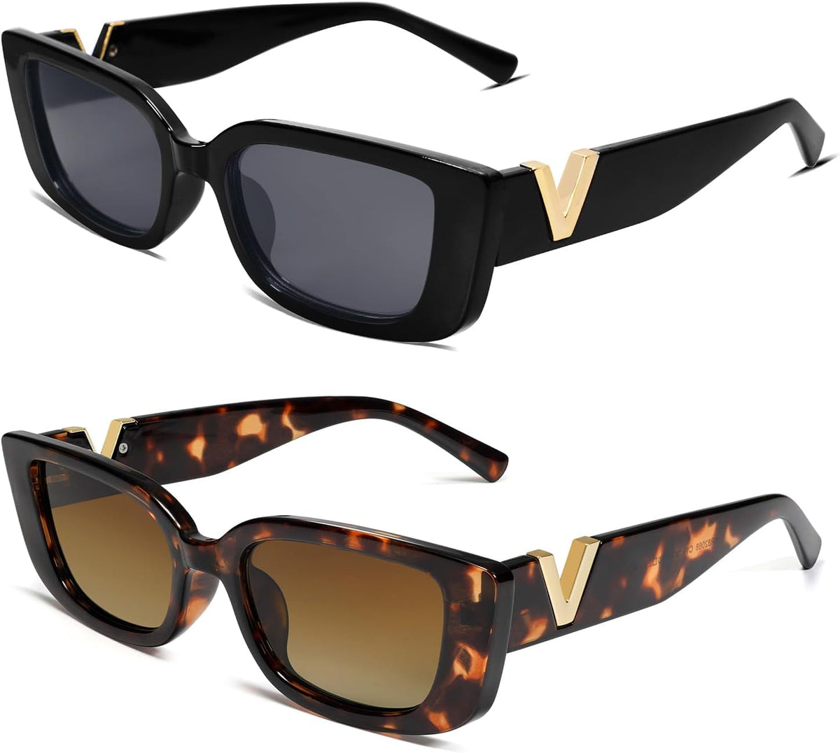Rectangle Sunglasses for Women 90s Retro Trendy Y2K Classical Vintage Square Shades AR82037