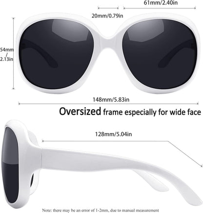 Oversized Sunglasses Womens Trendy Polarized Large Driving Sun Glasses Ladies UV Protective Big Sunnies Shades