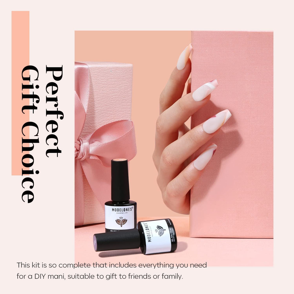 35 Pcs Gel Nail Polish Kit with U V Light 48W Nail Lamp - 12 Colors Nude Pink Gray Glitters Gel Nail Polish Set Glossy & Matte Base Top Coat Nail Art Decoration Manicure Tools Salon DIY Gift