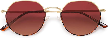 Round Polygon Polarized Sunglasses for Women Men Retro Classic Vintage Shades SJ1157