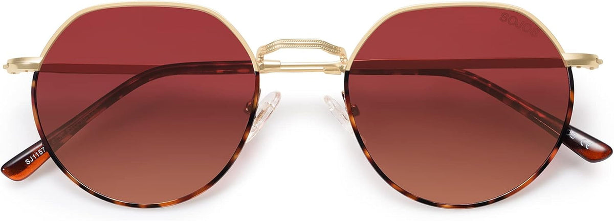 round Polygon Polarized Sunglasses for Women Men Retro Classic Vintage Panto Shades SJ1157