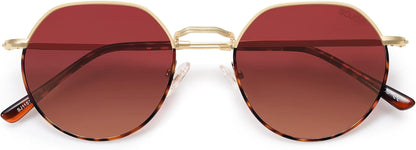 round Polygon Polarized Sunglasses for Women Men Retro Classic Vintage Panto Shades SJ1157