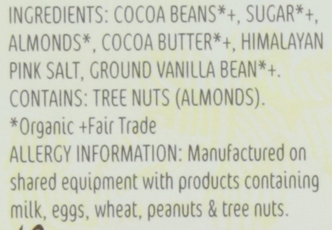 Salted Almond Organic Dark Chocolate Bar, 70% Cacao, 1 Bar | Vegan, Fair Trade