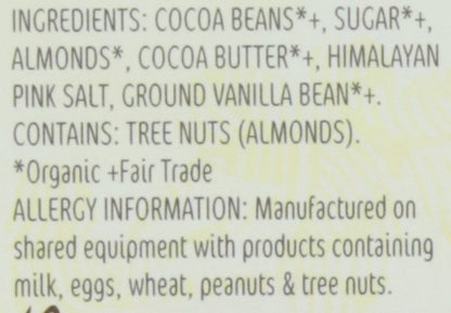 Salted Almond Organic Dark Chocolate Bar, 70% Cacao, 1 Bar | Vegan, Fair Trade