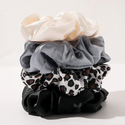 Scrunchies Hair Ties for Girls Women Elastics Bands Ponytail Holder Pack of Neutral Hair Accessories Big Large Scrunchie Cute Hairties for Thick Hair