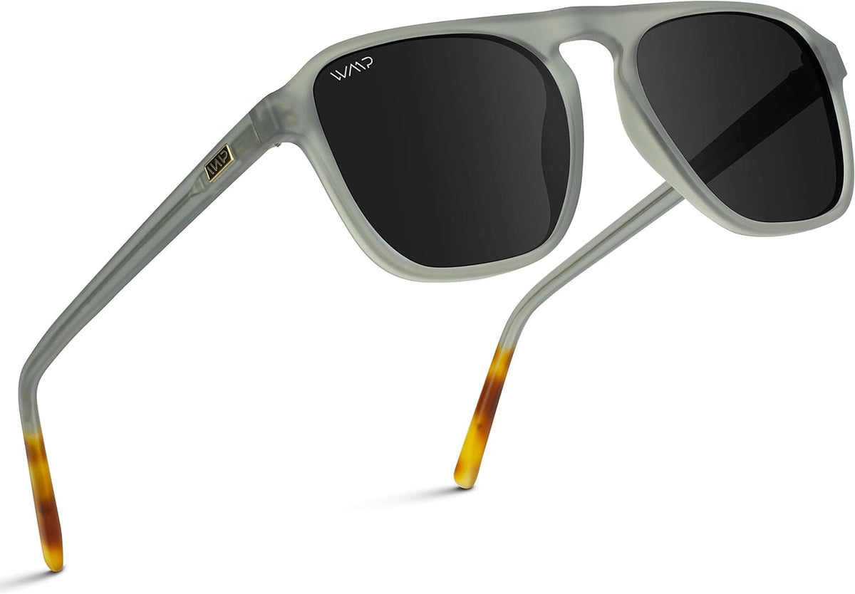 Polarized Aviator One-Bridge Modern Square Mens Sunglasses