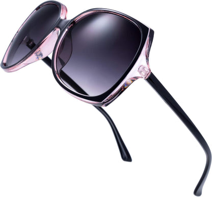 Women's Oversized Square Jackie O Cat Eye Hybrid Butterfly Fashion Sunglasses - Exquisite Packaging