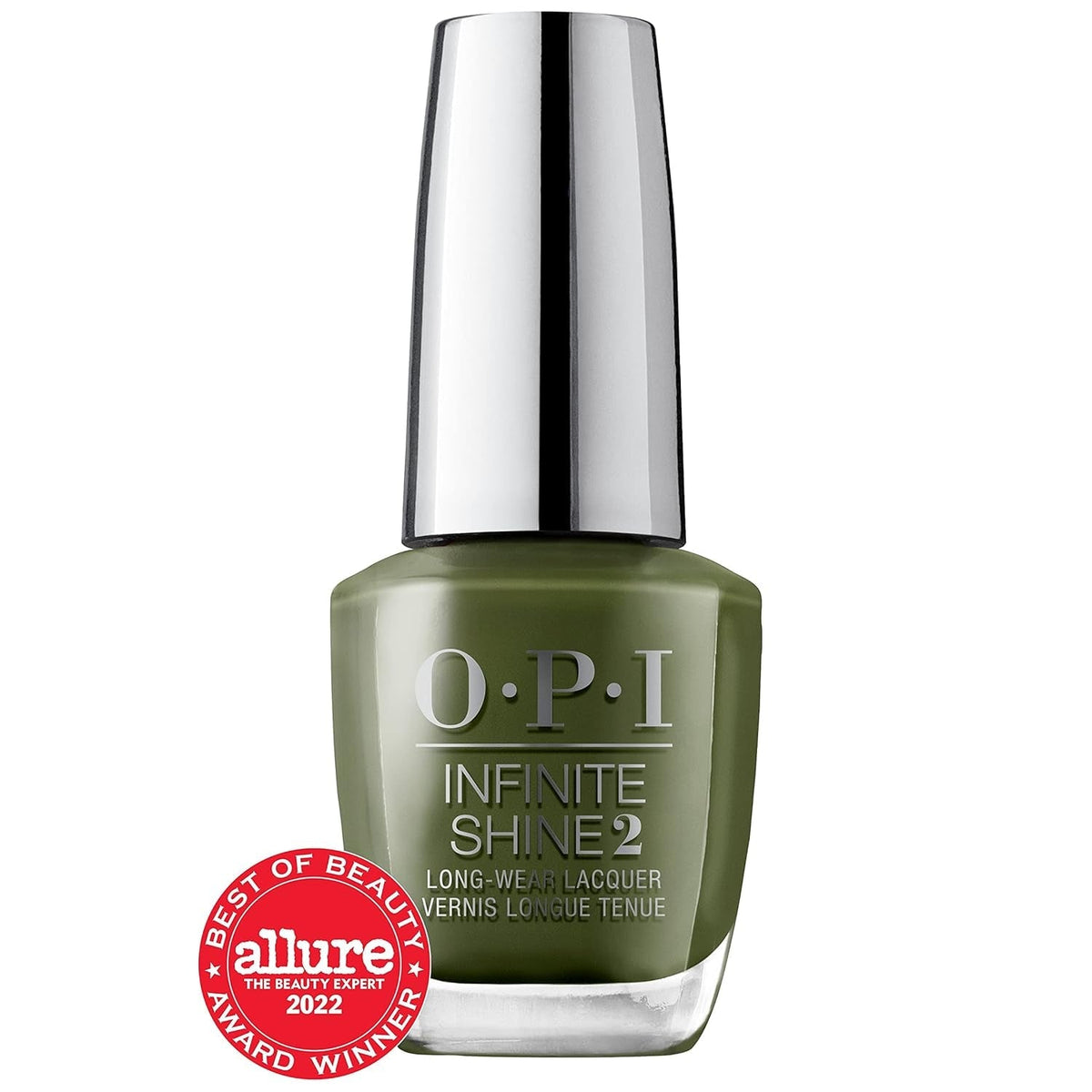 OPI Infinite Shine 2 Long-Wear Lacquer, Olive for Green, Green Long-Lasting Nail Polish, 0.5 fl oz