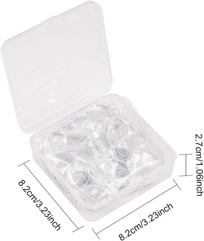 60Pcs Bezel Pendant Blanks Settings - 30Pcs Oval Pendant Trays Photo Charms with 30Pcs Glass Cabochons for Mom Bouquet Bridal Wedding Brides Graduation Charm Jewelry Making, 25X18Mm