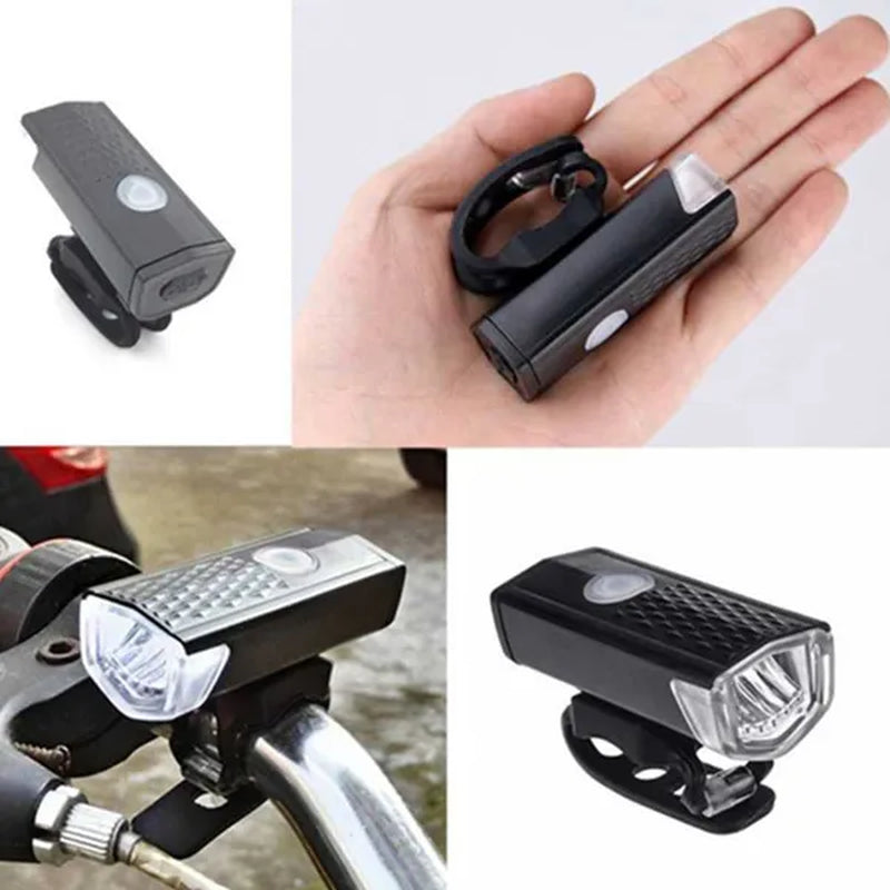 Newest Bike Light USB Rechargeable 300 Lumens Bicycle Lamp Front Headlight Flashlight Bicycle Light Bicycle Accessories