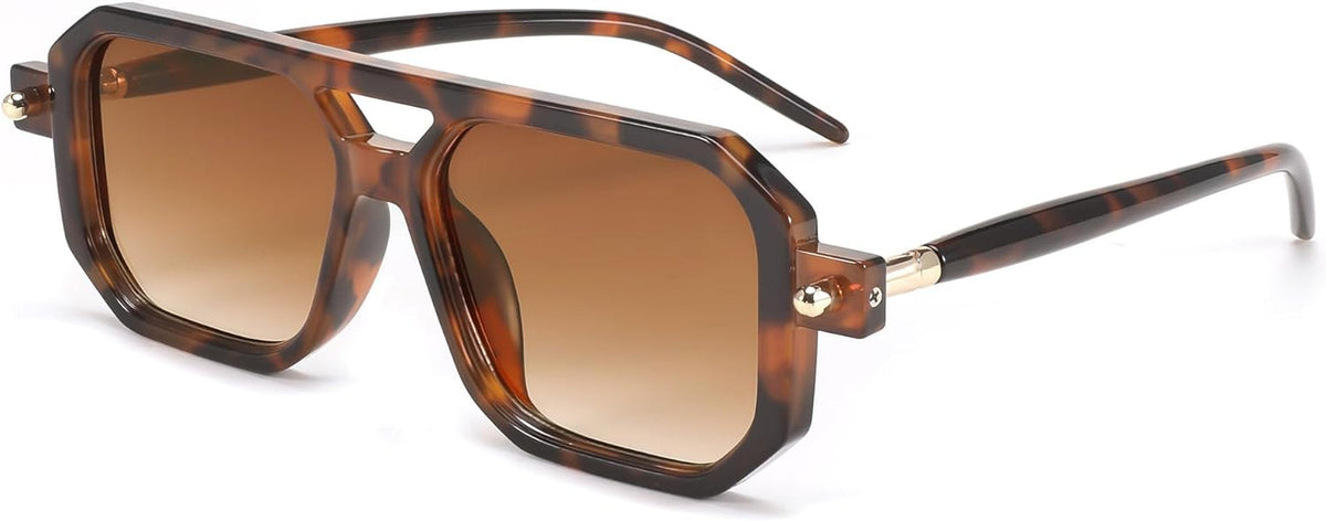 Vintage Square 70s Flat Aviator Sunglasses Women Men Classic Retro Stylish Frame UV400 Sunglasses B2622