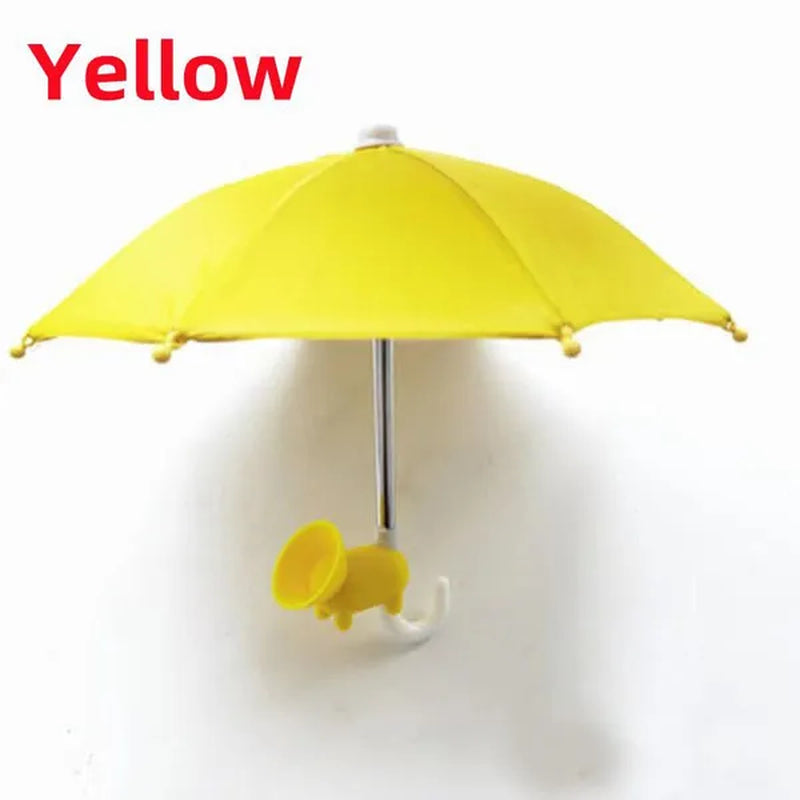 Phone Umbrella Suction Rainproof sunshade Mini umbrella mobile phone stand