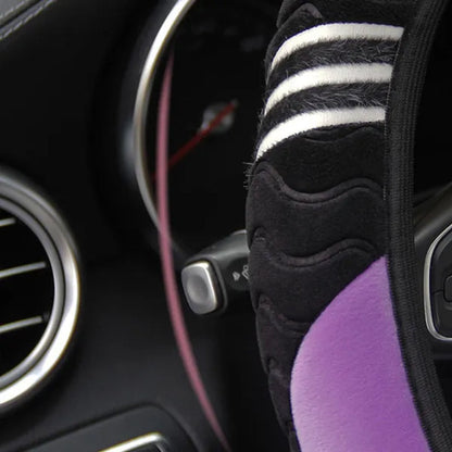 Cute Cartoon Ears Cat Steering Wheel Universal Car Shape Steering Wheel Grip Cover Car Decoration