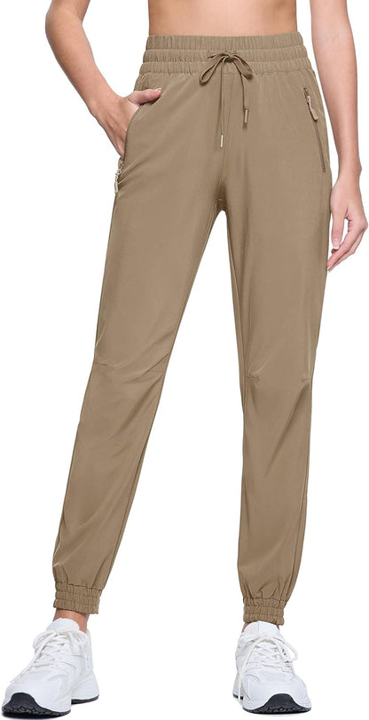 Women'S Hiking Pants Lightweight Quick Dry Water Resistant Athletic Running Joggers with Pockets Outdoor Travel