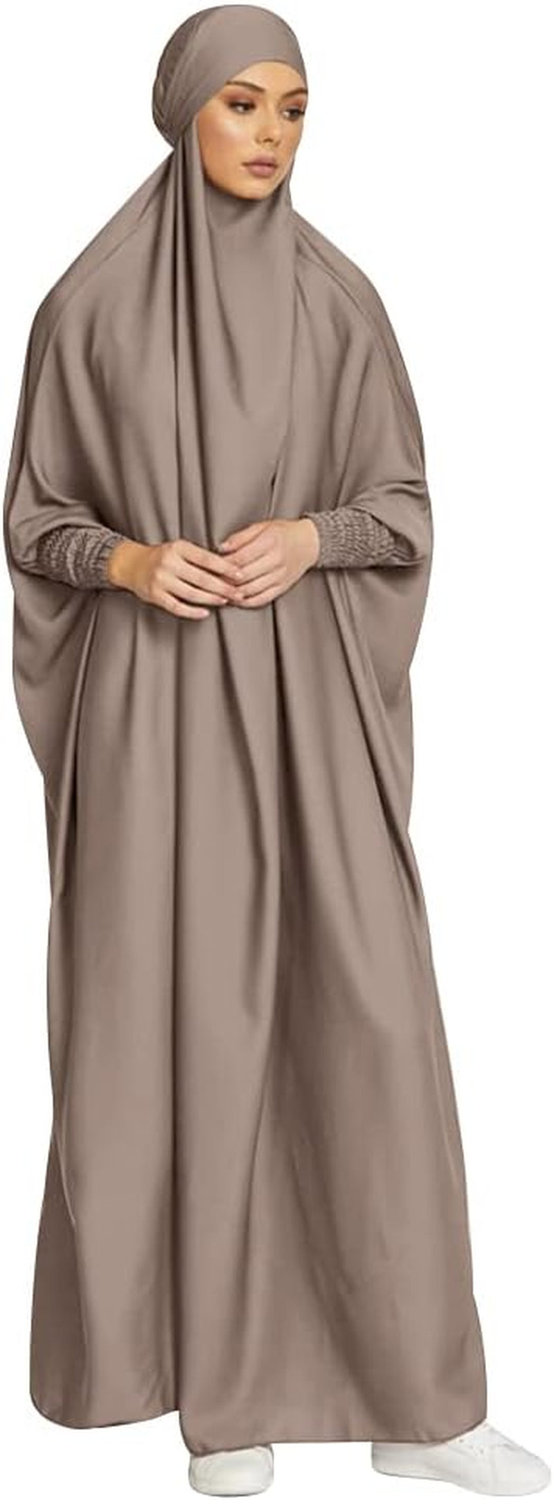 Muslim Dress for Women, Prayer Robes Plain Loose Islamic Middle East Dubai Turkish Max Kaftan Full Length Hijab Dress