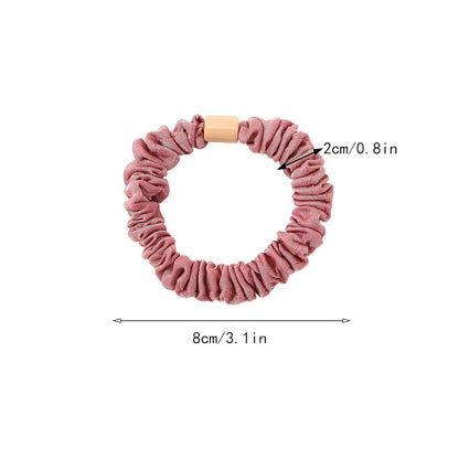 Silk Hair Ties Satin Scrunchies - Small Mini Scrunchy for Women Thick Hair Accessories Cute Soft No Slip Hair Elastics Ponytail Holder for Curly Hair No Damage Hairties Gift for Girl