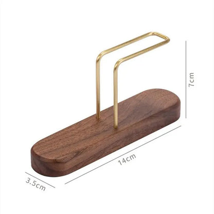 Coffee Filter Holder Wooden Base Storage Rack for Coffee Paper Container Dispenser Stand Shelf