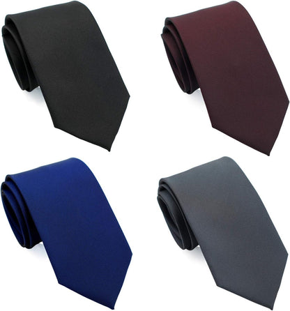 Extra Long Ties for Men Big and Tall, 63 or 70 Inch Long Neckties 4-Pack