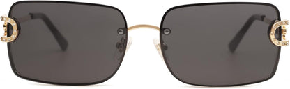 Vintage Rectangle Sunglasses for Women,Trendy Rimless 90S UV400 Womens Y2K Shades SJ1178