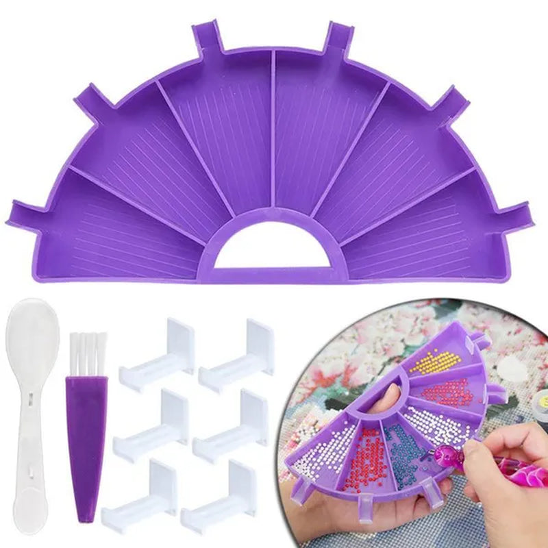 5D DIY Diamond Painting Tool Funnel Design Plastic Tray Diamond Embroidery Accessories Diamond Cross Stitch Tool Sets Bead Sorti