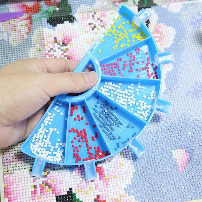 5D DIY Diamond Painting Tool Funnel Design Plastic Tray Diamond Embroidery Accessories Diamond Cross Stitch Tool Sets Bead Sorti