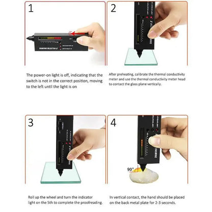 Professional Diamond Tester LED Diamond Indicator Gemstone Jewelry Gems Selector Diamond Tester Pen Tool