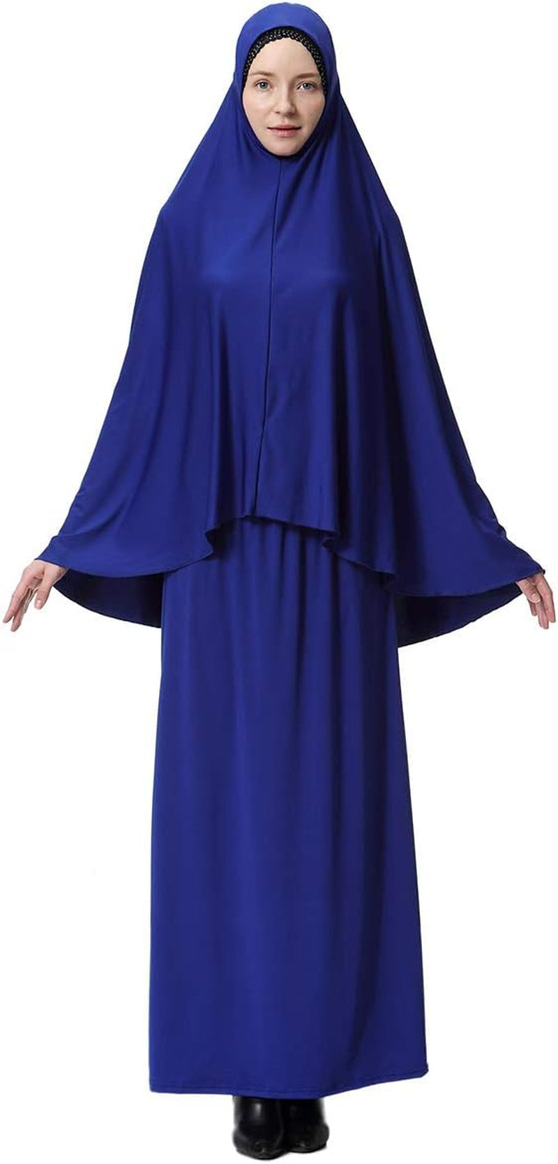 Muslim Islamic Women'S Khimar 2Pcs Sets Soft Distinctive Prayer Dress Hijab Abaya Suit(10 Colors Available)