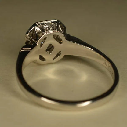 925 sterling silver Art Deco Inspired CZ Diamond  White Sapphire Wedding Ring for Women Bridal Jewelry