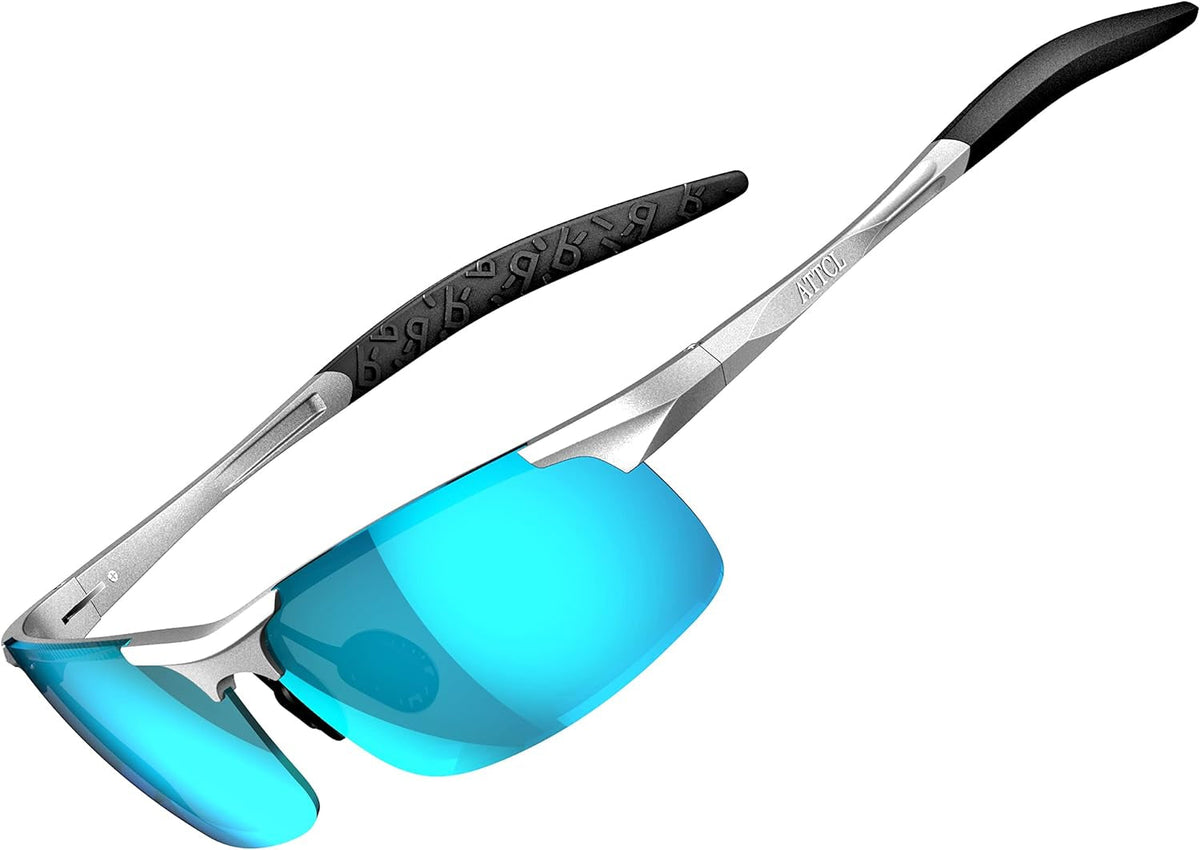 Men's Fashion Driving Polarized Sunglasses for Men - Al-Mg metal Ultralight Frame