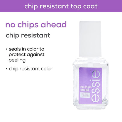Nail Care, 8-Free Vegan, No Chips Ahead Top Coat, chip-resistant nail polish, 0.46 fl oz