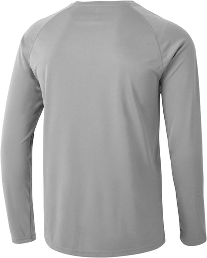 Mens Sun Protection Hiking Shirts Long Sleeve Water UPF 50+ SPF UV Shirts Lightweight Fishing Hiking Swimming
