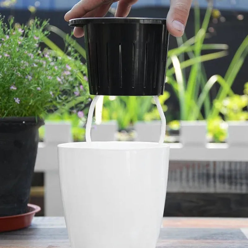 Automatic Self Watering Flower Plants Pot Put In Floor Irrigation For Garden Indoor Home Decoration Gardening Flower Pots 3 Size