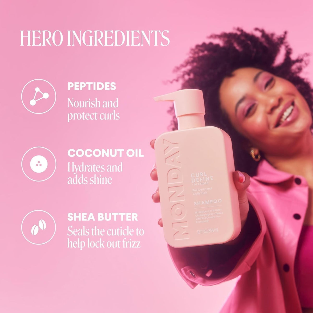 Curl Define Conditioner 12Oz, Nourishing Curls, Coconut Oil, Shea Butter, Enhancing Shine and Strengthening Hair