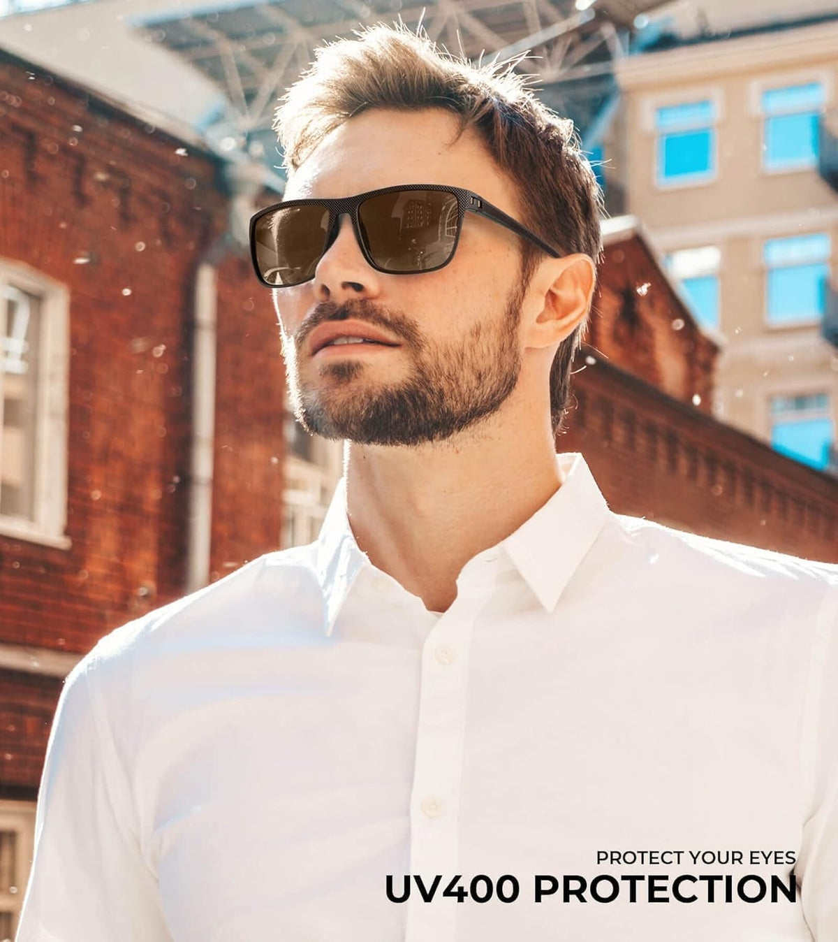 Polarized Sunglasses for Men, Lightweight Sun Glasses with UV Protection for Driving Fishing Golf