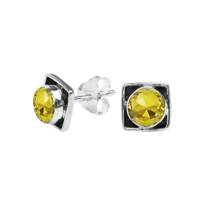Labradorite Stone Stud Earring, 925 Sterling Silver Stud Earrings for Women Girls, Natural Gemstone Stud Earring, Round Stone Stud Earrings, Gift Jewelry for her