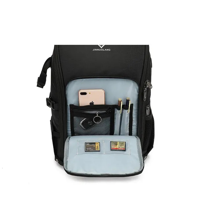 SLR Digital Camera Bag Drone Backpack Multifunctional outdoor waterproof camera bag Foldable carrying tripod suitable for Canon Nikon Fuji SONY/DJI Drones can carry a 17.3-inch laptop as well as come with USB port