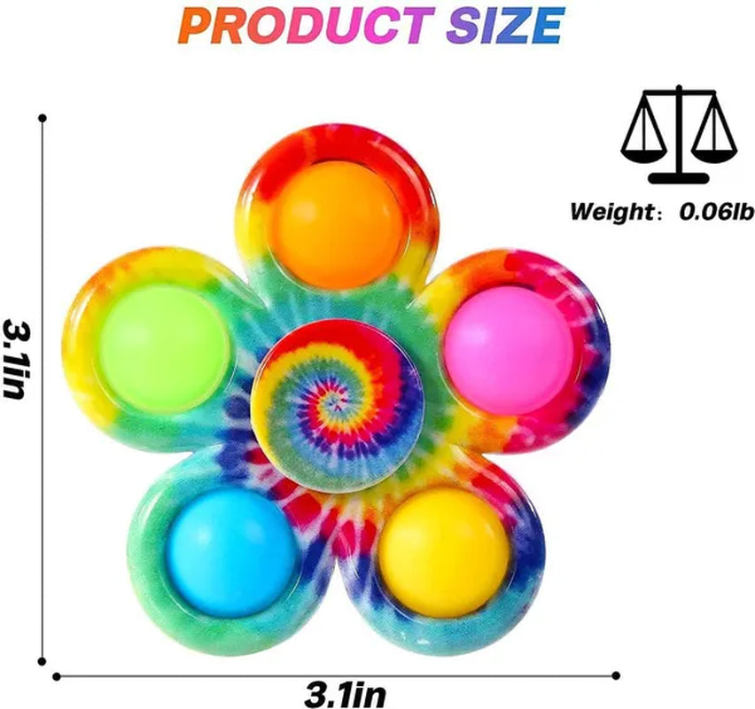10Pcs / 5 / 2 / 1Pcs 2 In 1 Pop & Decompression Fidget Spinner , Gyro Spinner Spinning Top, Playability, Rotatable, Pressable, Decompress ADHD, Children's Toys, Decompression Toy,Fidget Toys Boutique Gifts